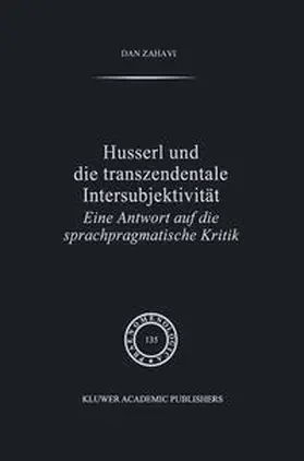 Zahavi |  Husserl und Die Transzendentale Intersubjektivität | eBook | Sack Fachmedien