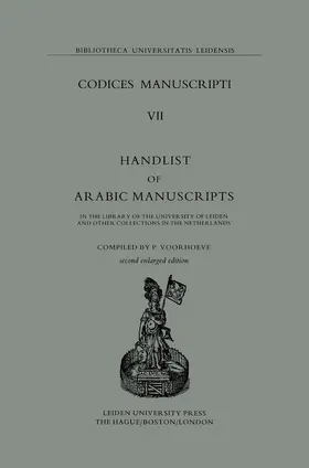 Voorhoeve |  Codices Manuscripti | Buch |  Sack Fachmedien