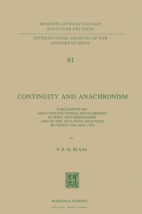 Blaas |  Continuity and Anachronism | Buch |  Sack Fachmedien