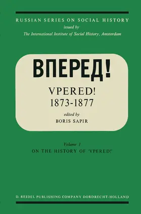 Sapir |  ¿Vpered!¿ 1873¿1877 | Buch |  Sack Fachmedien