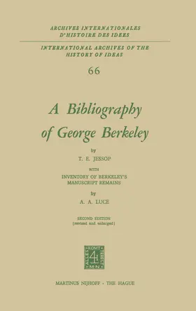 Jessop |  A Bibliography of George Berkeley | Buch |  Sack Fachmedien