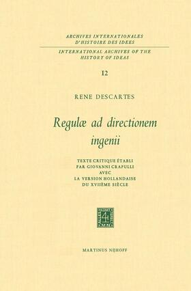 Descartes |  Regulæ ad Directionem IngenII | Buch |  Sack Fachmedien