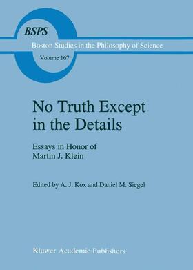 Siegel / Kox |  No Truth Except in the Details | Buch |  Sack Fachmedien