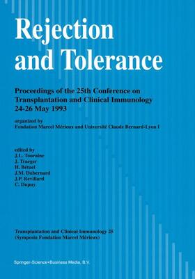 Touraine / Traeger / Dupuy |  Rejection and Tolerance | Buch |  Sack Fachmedien