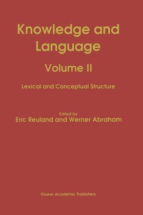 Abraham / Reuland |  Knowledge and Language | Buch |  Sack Fachmedien