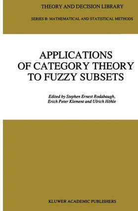 Rodabaugh / Höhle / Klement |  Applications of Category Theory to Fuzzy Subsets | Buch |  Sack Fachmedien