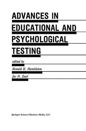 Zaal / Hambleton |  Advances in Educational and Psychological Testing: Theory and Applications | Buch |  Sack Fachmedien