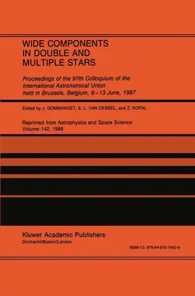 Dommanget / Kopal / van Dessel |  Wide Components in Double and Multiple Stars | Buch |  Sack Fachmedien