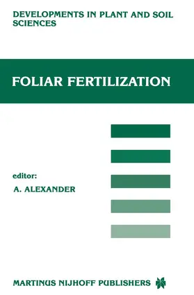 Alexander |  Foliar Fertilization | Buch |  Sack Fachmedien