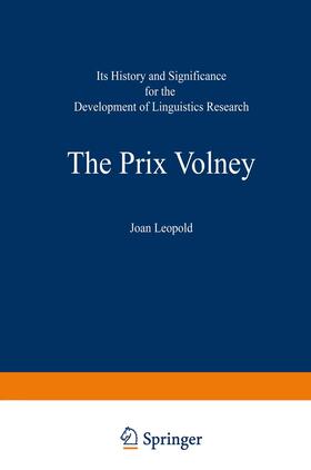 Leopold |  The Prix Volney: Its History and Significance for the Development of Linguistics Research | Buch |  Sack Fachmedien
