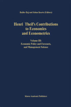 Raj / Koerts |  Henri Theil’s Contributions to Economics and Econometrics | eBook | Sack Fachmedien