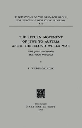 Wilder-Okladek |  The Return Movement of Jews to Austria after the Second World War | Buch |  Sack Fachmedien