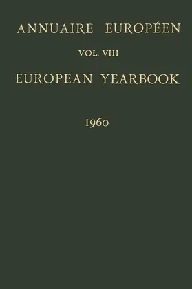 Carter / Landheer |  Annuaire Européen / European Yearbook | Buch |  Sack Fachmedien