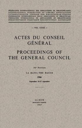 Thompson / Randall |  Actes du Conseil Général / Proceedings of the General Council | Buch |  Sack Fachmedien