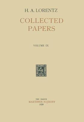 Lorentz |  Collected Papers | Buch |  Sack Fachmedien