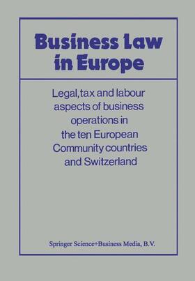  Business Law in Europe | Buch |  Sack Fachmedien