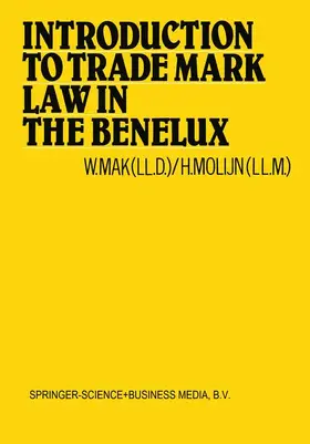 Mak |  Introduction to Trade Mark Law in the Benelux | Buch |  Sack Fachmedien