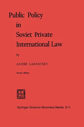 Garnefsky |  Public Policy in Soviet Private International Law | Buch |  Sack Fachmedien