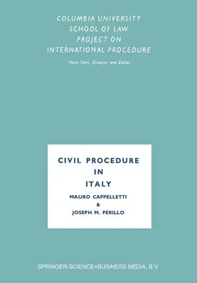 Cappelletti |  Civil Procedure in Italy | Buch |  Sack Fachmedien