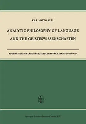 Apel |  Analytic Philosophy of Language and the Geisteswissenschaften | eBook | Sack Fachmedien