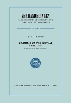 Cowan |  Grammar of the Sentani Language | Buch |  Sack Fachmedien