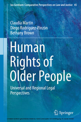 Martin / Rodríguez-Pinzón / Brown |  Human Rights of Older People | eBook | Sack Fachmedien