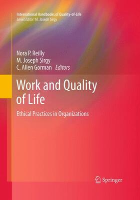 Reilly / Gorman / Sirgy |  Work and Quality of Life | Buch |  Sack Fachmedien