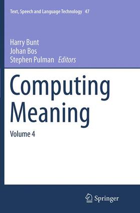 Bunt / Pulman / Bos |  Computing Meaning | Buch |  Sack Fachmedien