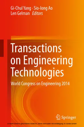 Yang / Ao / Gelman |  Transactions on Engineering Technologies | eBook | Sack Fachmedien