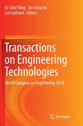 Yang / Gelman / Ao | Transactions on Engineering Technologies | Buch | 978-94-024-0393-0 | sack.de