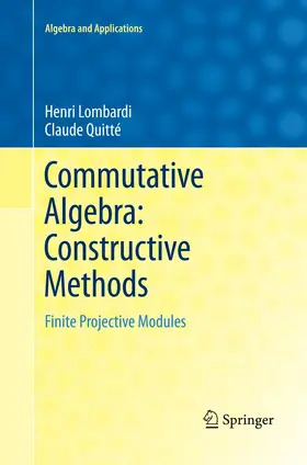 Quitté / Lombardi |  Commutative Algebra: Constructive Methods | Buch |  Sack Fachmedien