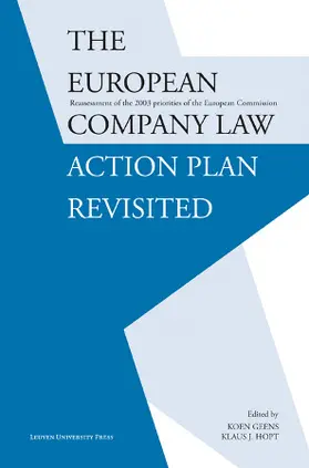 Geens / Hopt |  The European Company Law Action Plan Revisited | eBook | Sack Fachmedien