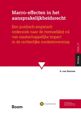 Deursen |  Macro-effecten in het aansprakelijkheidsrecht | Buch |  Sack Fachmedien