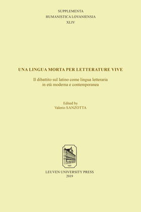 Sanzotta | Una lingua morta per letterature vive | Buch | 978-94-6270-185-4 | sack.de