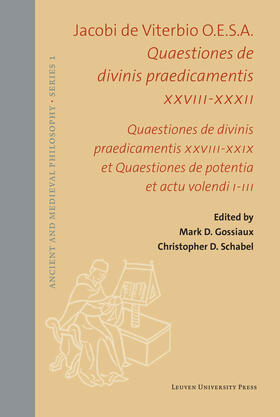 Schabel / of Viterbo / Gossiaux |  Quaestiones de divinis praedicamentis XXVIII-XXXII | Buch |  Sack Fachmedien