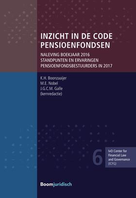 Boonzaaijer / Ruijter-Nobel / Galle | Inzicht in de Code Pensioenfondsen | Buch | 978-94-6290-516-0 | sack.de