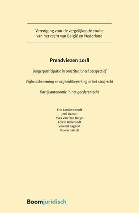 Lancksweerdt / Uzman / Berge | Preadviezen 2018 | Buch | 978-94-6290-564-1 | sack.de