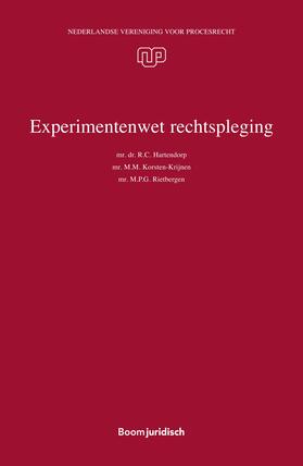 Hartendorp / Korsten-Krijnen / Rietbergen | Experimentenwet rechtspleging | Buch | 978-94-6290-811-6 | sack.de