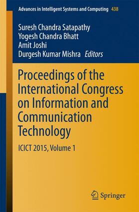 Satapathy / Mishra / Bhatt |  Proceedings of the International Congress on Information and Communication Technology | Buch |  Sack Fachmedien