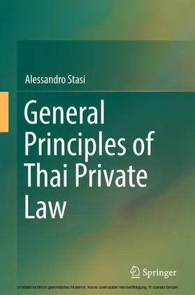 Stasi |  General Principles of Thai Private Law | eBook | Sack Fachmedien