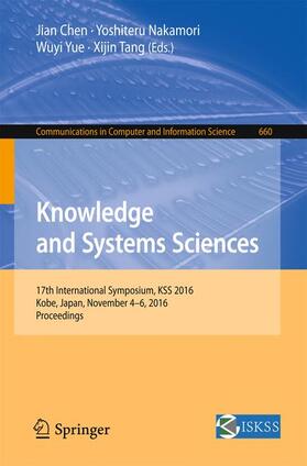 Chen / Tang / Nakamori |  Knowledge and Systems Sciences | Buch |  Sack Fachmedien