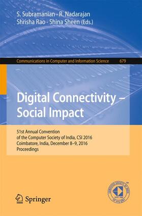 Subramanian / Sheen / Nadarajan |  Digital Connectivity ¿ Social Impact | Buch |  Sack Fachmedien