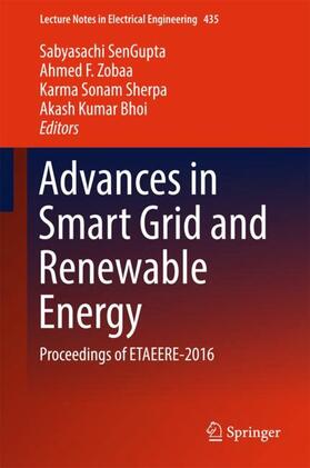 SenGupta / Bhoi / Zobaa |  Advances in Smart Grid and Renewable Energy | Buch |  Sack Fachmedien