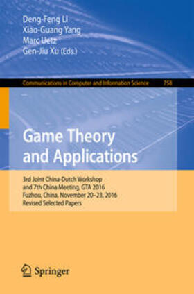 Li / Yang / Uetz |  Game Theory and Applications | eBook | Sack Fachmedien