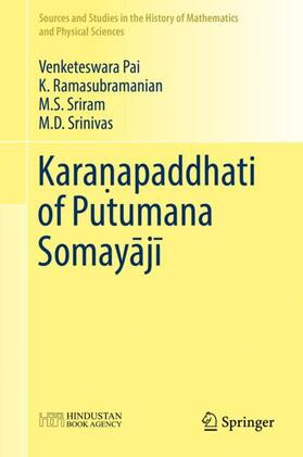 Pai / Srinivas / Ramasubramanian |  Kara¿apaddhati of Putumana Somay¿j¿ | Buch |  Sack Fachmedien