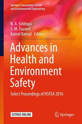 Siddiqui / Bansal / Tauseef |  Advances in Health and Environment Safety | Buch |  Sack Fachmedien