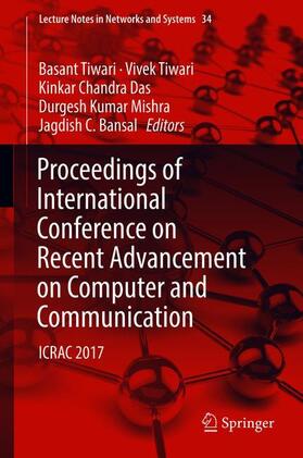 Tiwari / Bansal / Das |  Proceedings of International Conference on Recent Advancement on Computer and Communication | Buch |  Sack Fachmedien