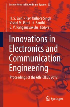 Saini / Singh / Ranganayakulu |  Innovations in Electronics and Communication Engineering | Buch |  Sack Fachmedien