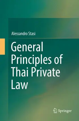 Stasi |  General Principles of Thai Private Law | Buch |  Sack Fachmedien