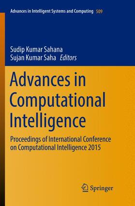 Saha / Sahana |  Advances in Computational Intelligence | Buch |  Sack Fachmedien